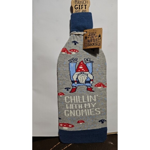 Chillin' With My Gnomies Wine Bottle Sock - Picture 2 of 7